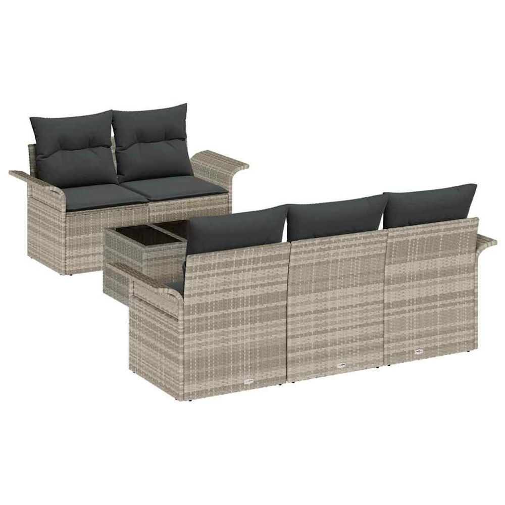 Ensemble de canapé de jardin 6 pc 5-nombre de places