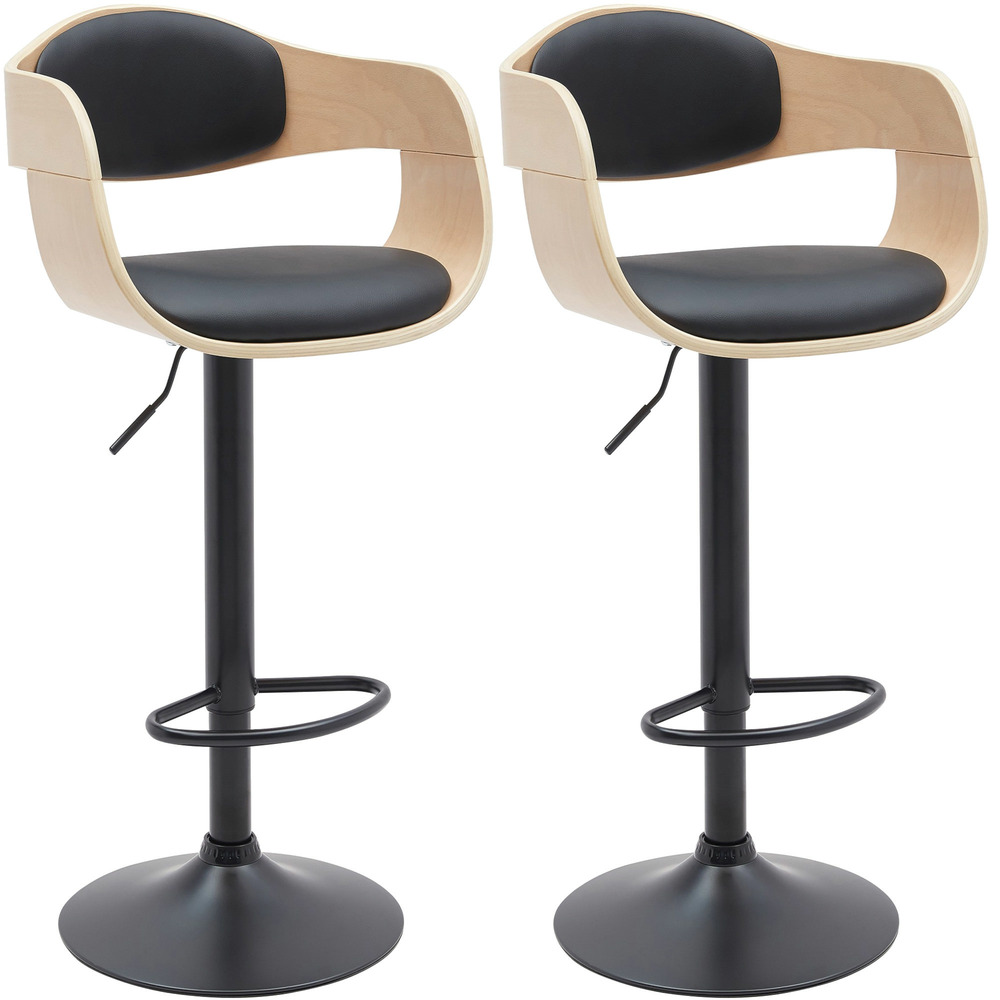 Lot de 2 tabourets de bar kingston b simili cuir