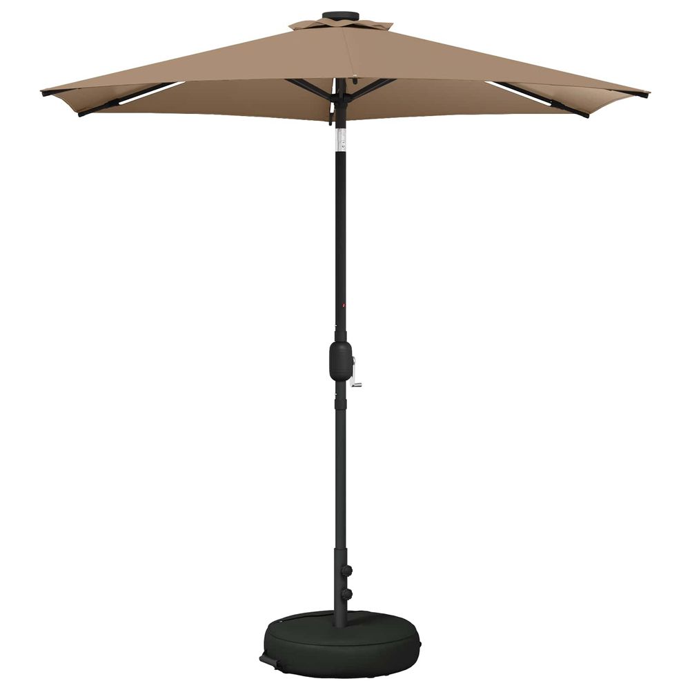 Parasol de jardin avec lumières led et base 230 x 230 cm