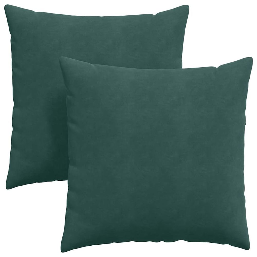 Coussins de canapé 2 pcs vert foncé 60 x 60 cm