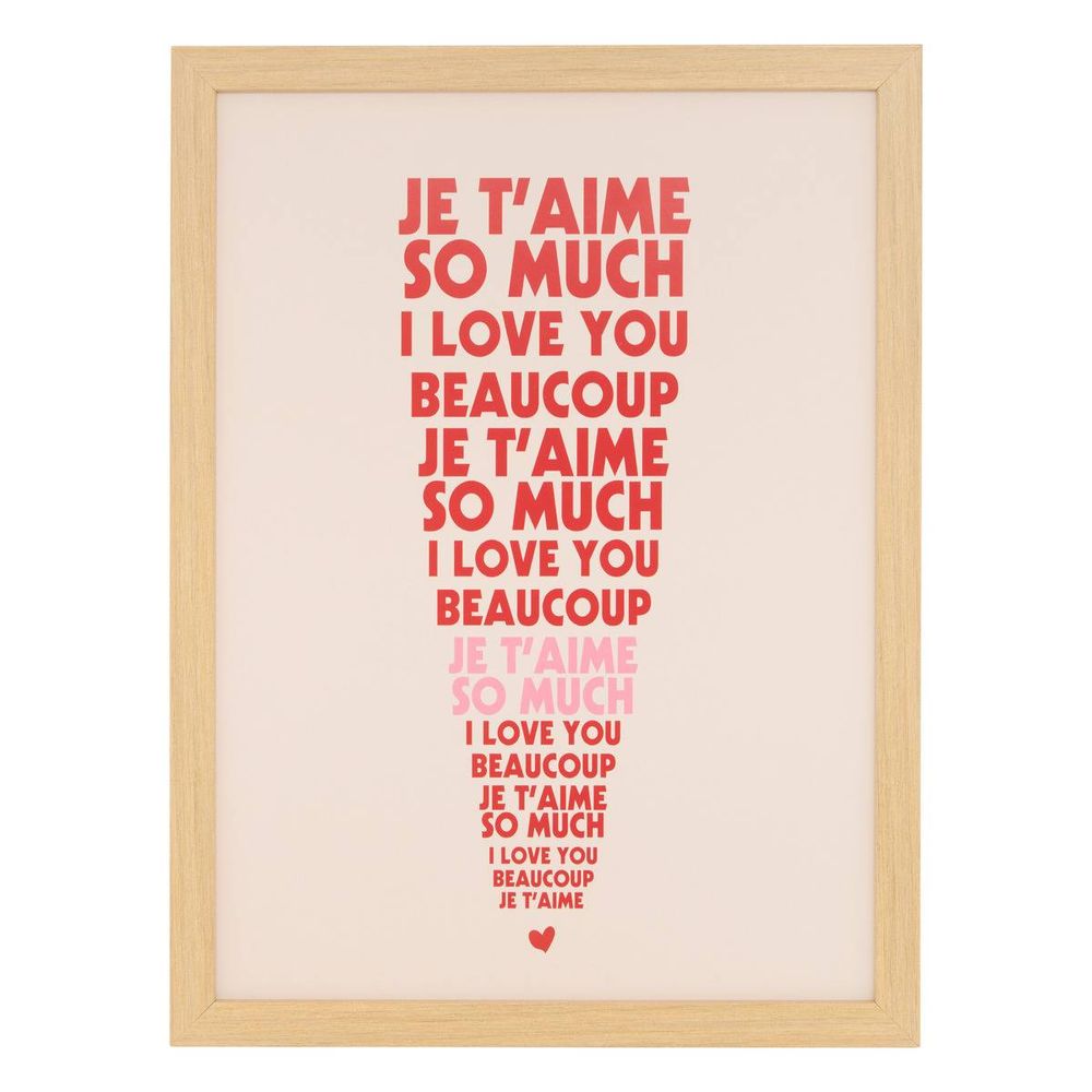 Affiche encadrée carine 30x40cm