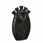 Mica decorations vase saul - 25x15x42 cm - céramique - noir