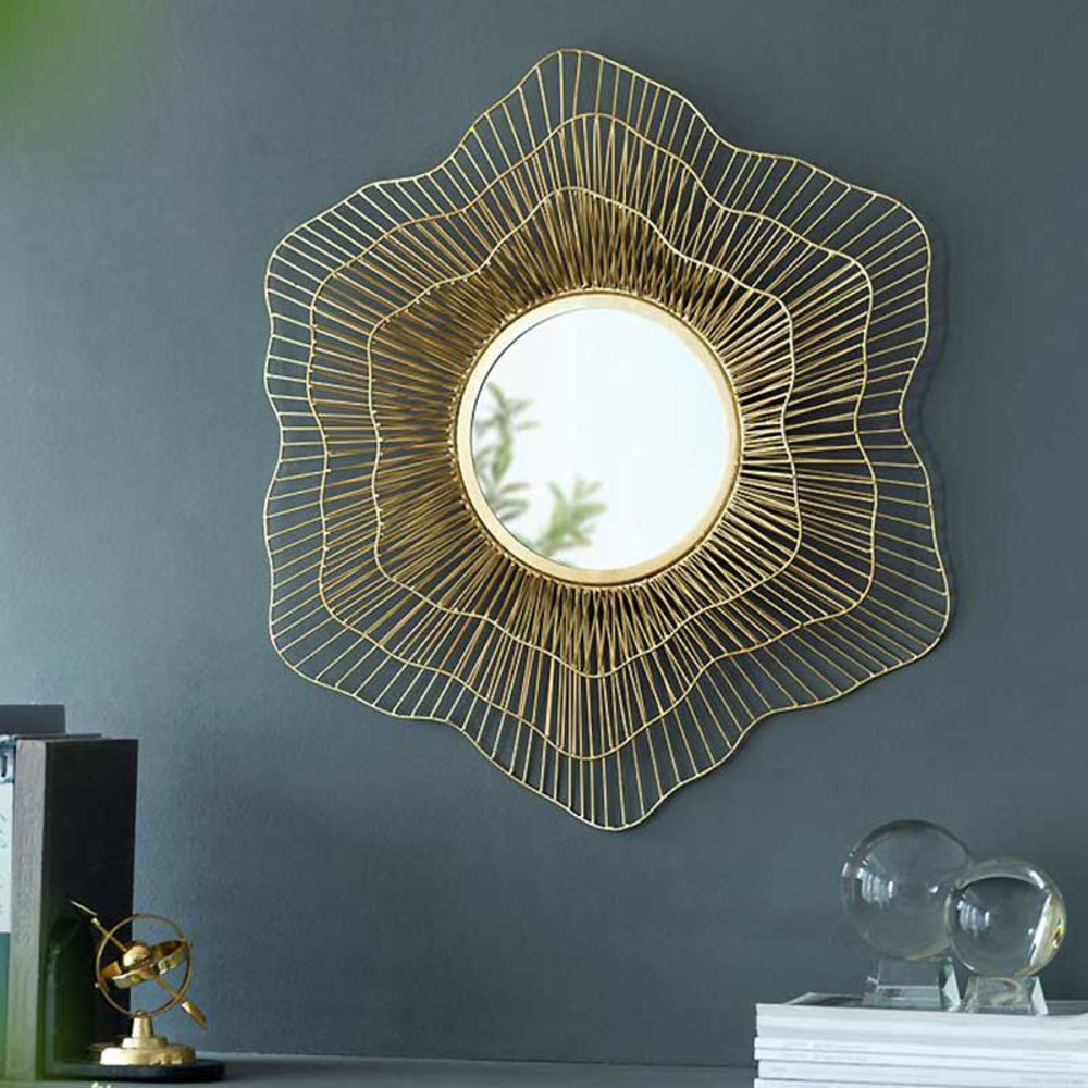 Miroir étoile solaire ondulant 69x69x6cm