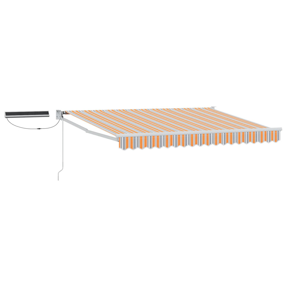 Auvent rétractable électrique gris et orange 3,5 x 2,5 m