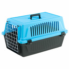 Ferplast caisse de transport chat, cage de transport pour chiens petits et chats jusqu'à 8 kg, porte en fer plastifié, fentes
