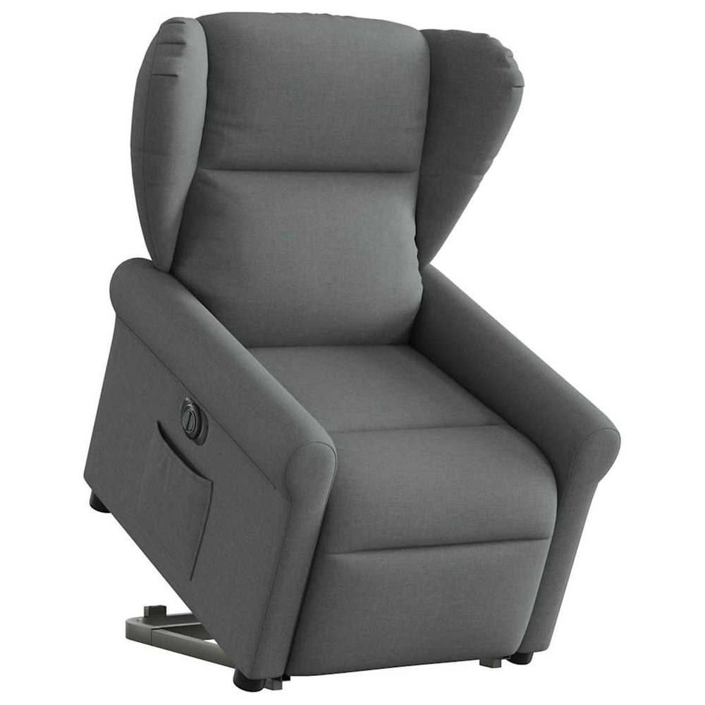Fauteuil inclinable électrique gris foncé tissu