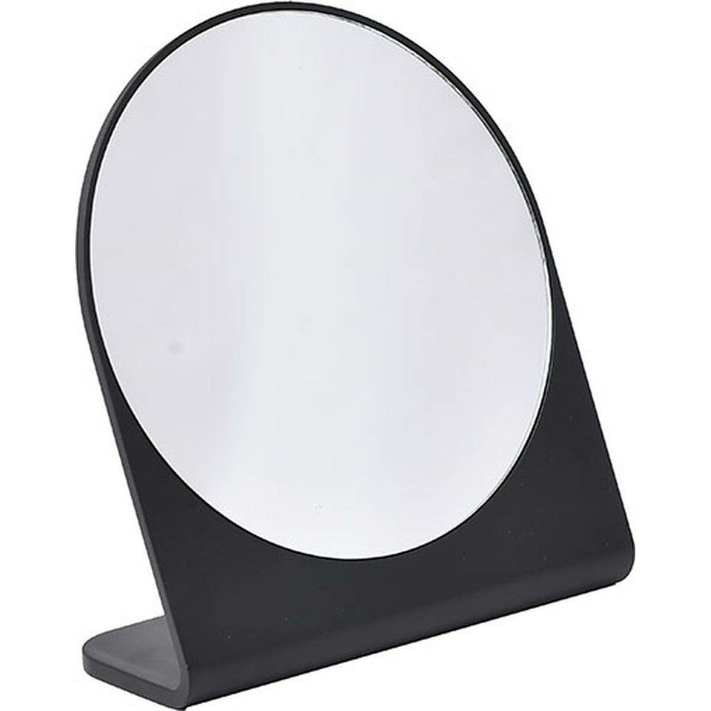 Miroir forme ronde 1 face avec base - noir