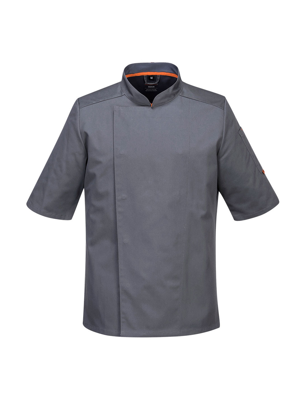 Veste de cuisinier maille pro s/s couleur : gris ardoise taille m - portwest