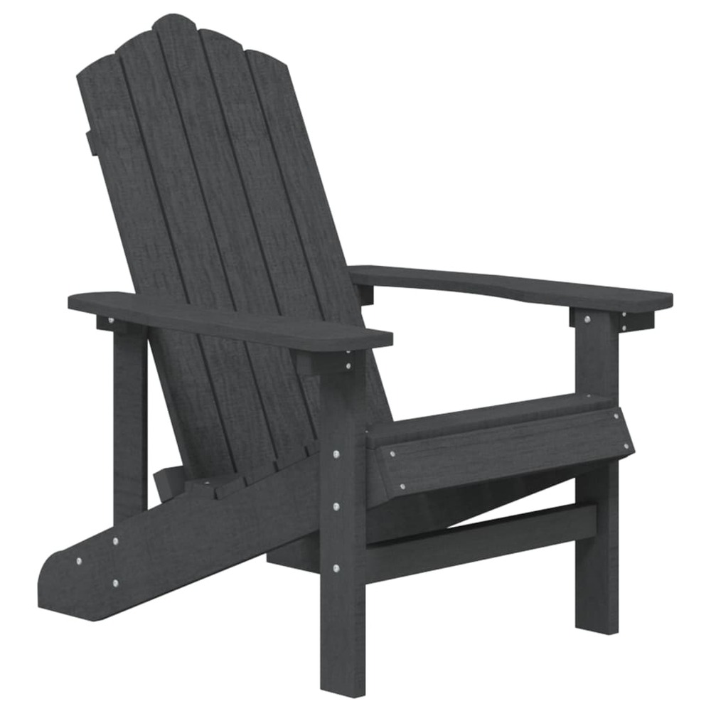 Chaise adirondack de jardin pehd anthracite