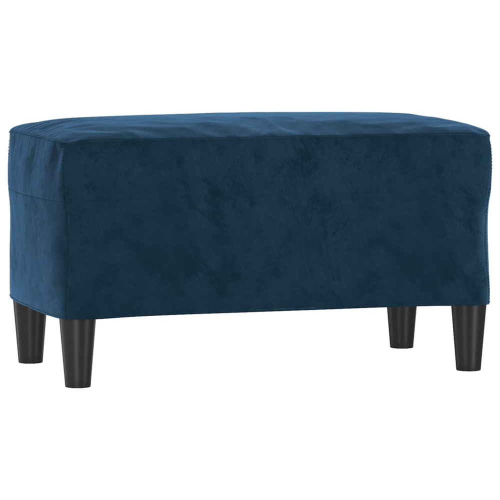 Banc bleu 70x35x41 cm velours