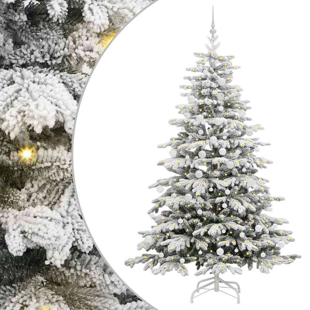 Sapin de noël artificiel à branches articulées blanc 210 cm