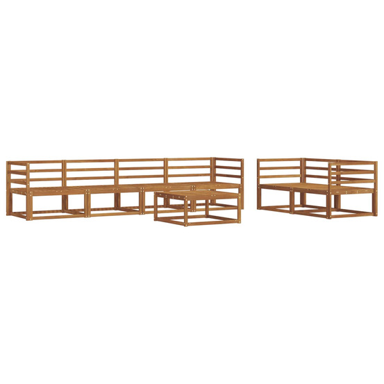 Ensemble de canapés d'extérieur 7 pcs naturel