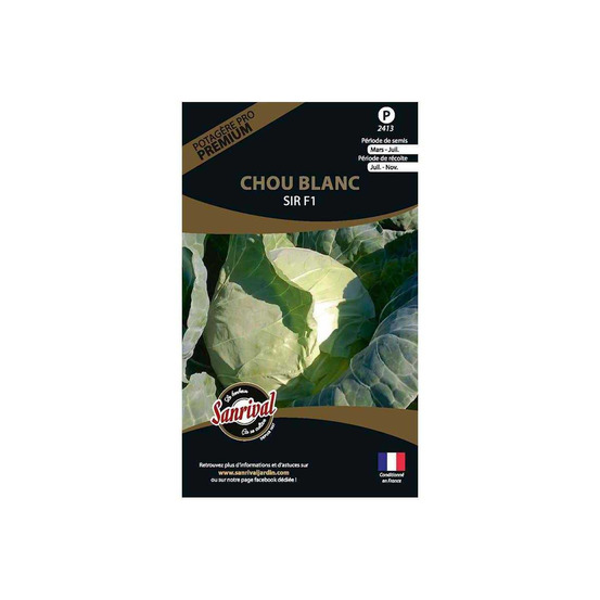 Graines potagères premium chou chou blanc sir