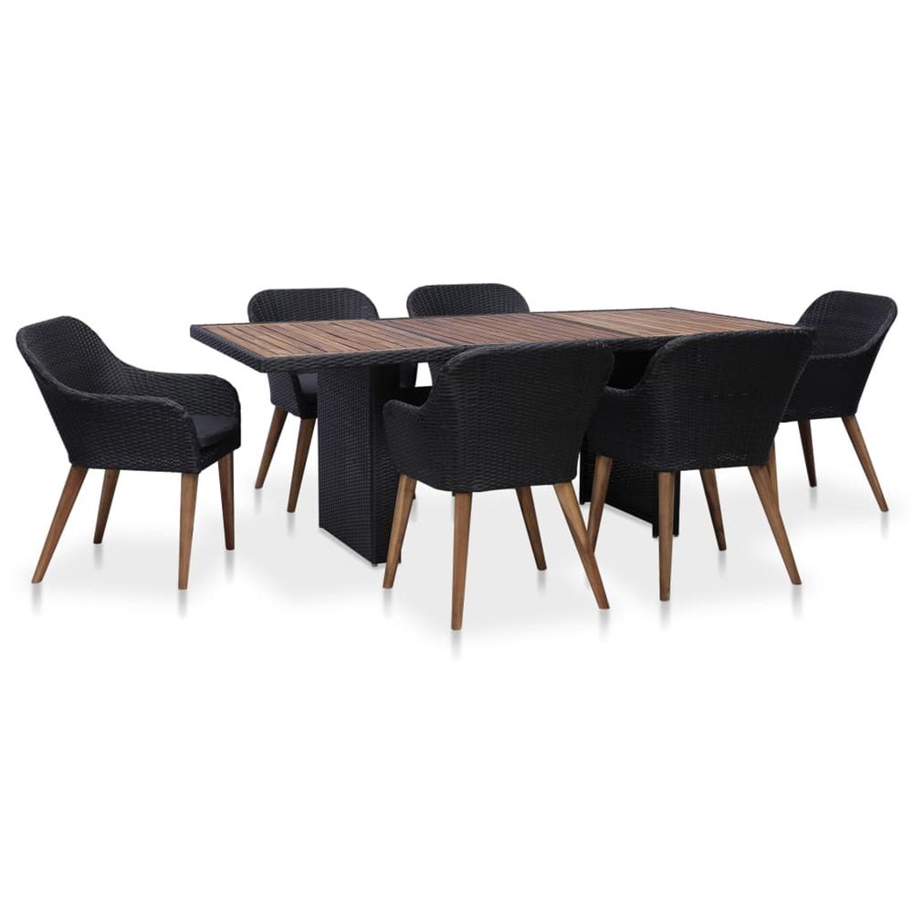 Salon de jardin 7 pcs avec coussins