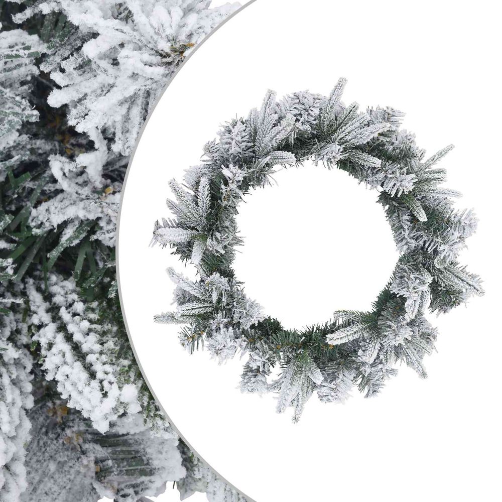 Couronne de noël blanc diam. 30 cm pvc et pe