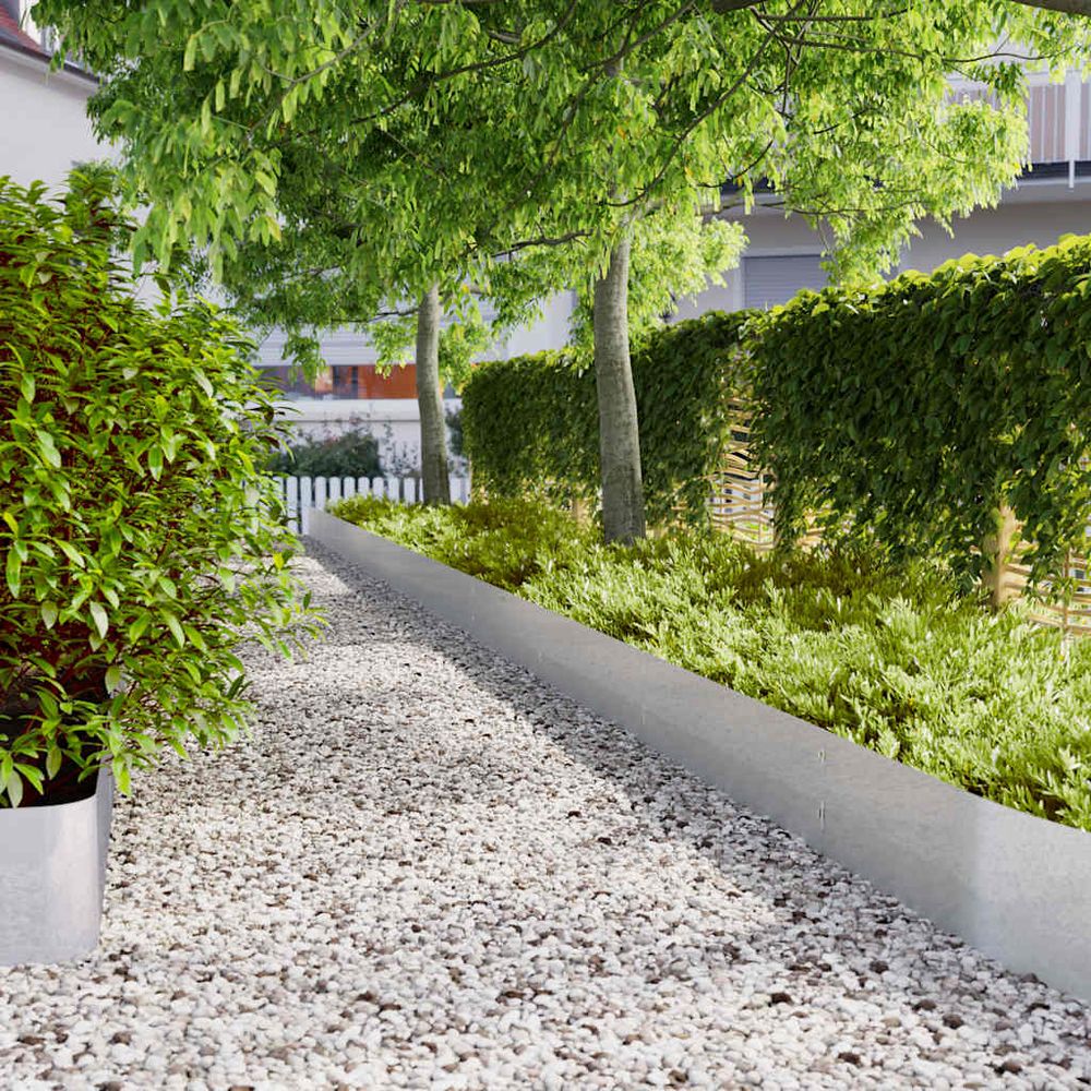 Bordure pelouse acier galvanisé jardin allée délimitation chemins 10pcs 25x103cm brun