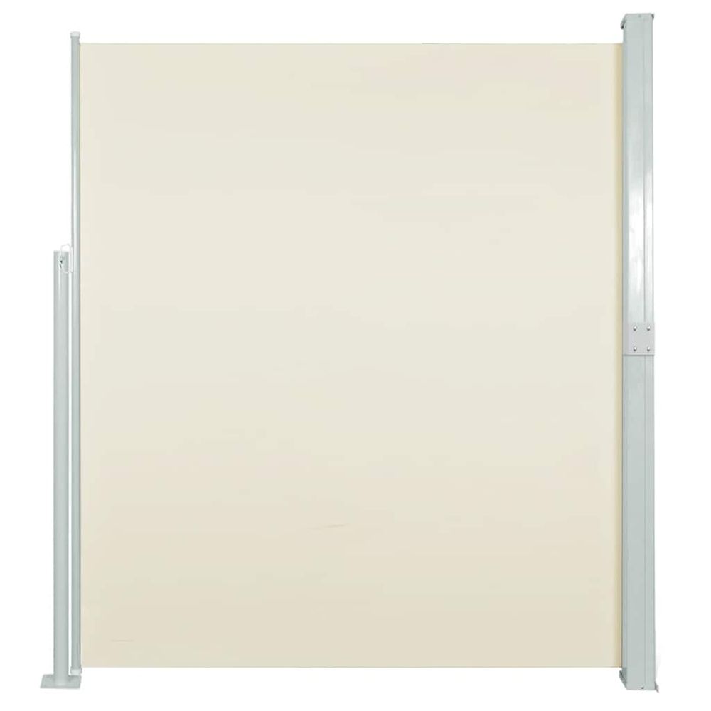 Auvent latéral rétractable de patio 140x514 cm crème