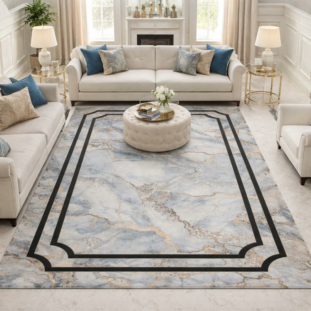 Tapis de cuisine 80x120 lyn11 elega ecru, facile d'entretien