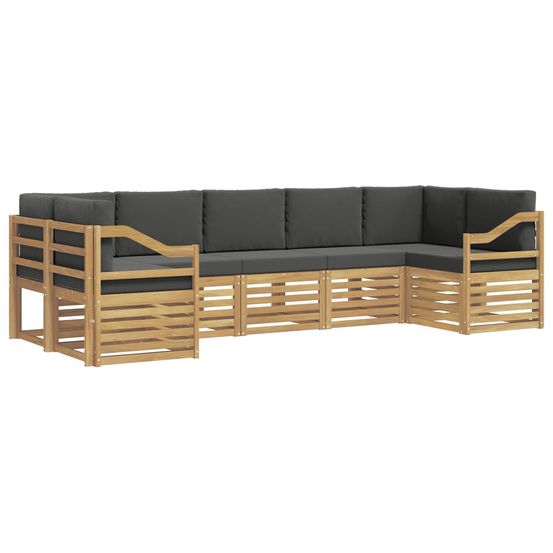Ensemble de canapés d'extérieur 7 pc blanc et anthracite