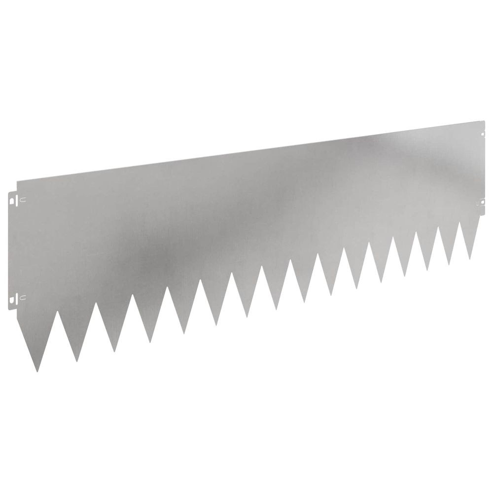 Bordure de pelouse 10 pc 103 x 30 cm stainless steel argenté