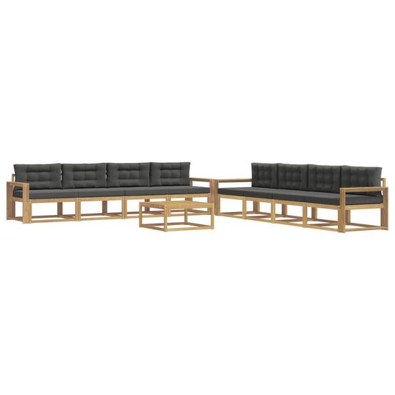 Ensemble de canapés d'extérieur 9 pc blanc et anthracite