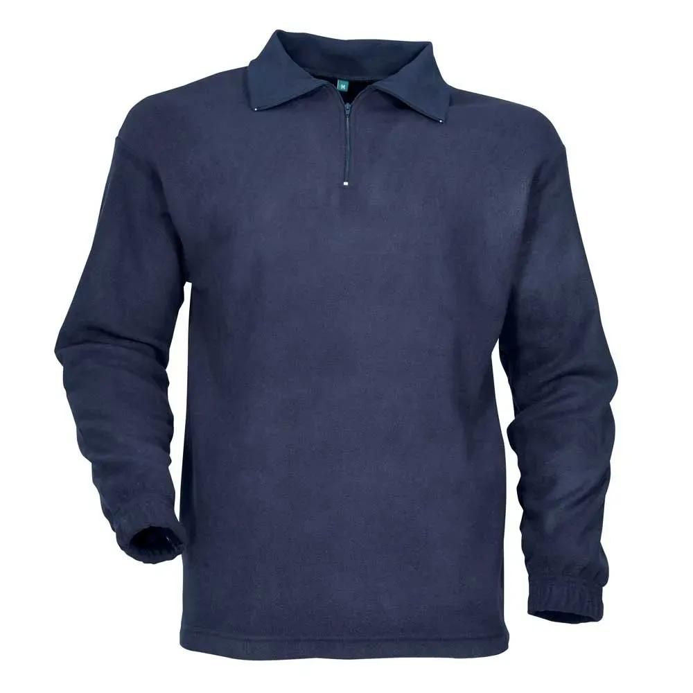 Chemise f1 polaire marine 100% polyester 220g/m2 col zippé