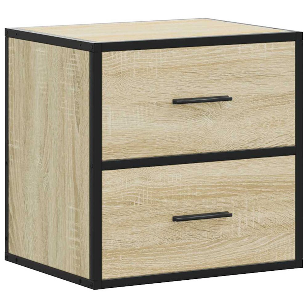 Table de chevet murale chêne sonoma 40x31x39,5 cm