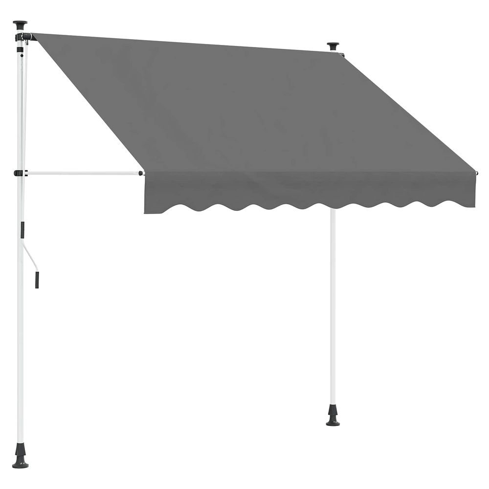 Auvent rétractable manuel gris clair 400 cm