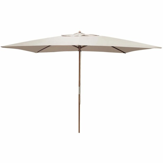 Parasol avec mât en bois 300x200 cm ori