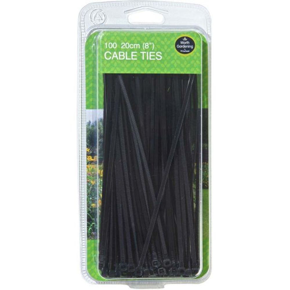 Lot de 100 colliers de serrage en nylon 20 cm