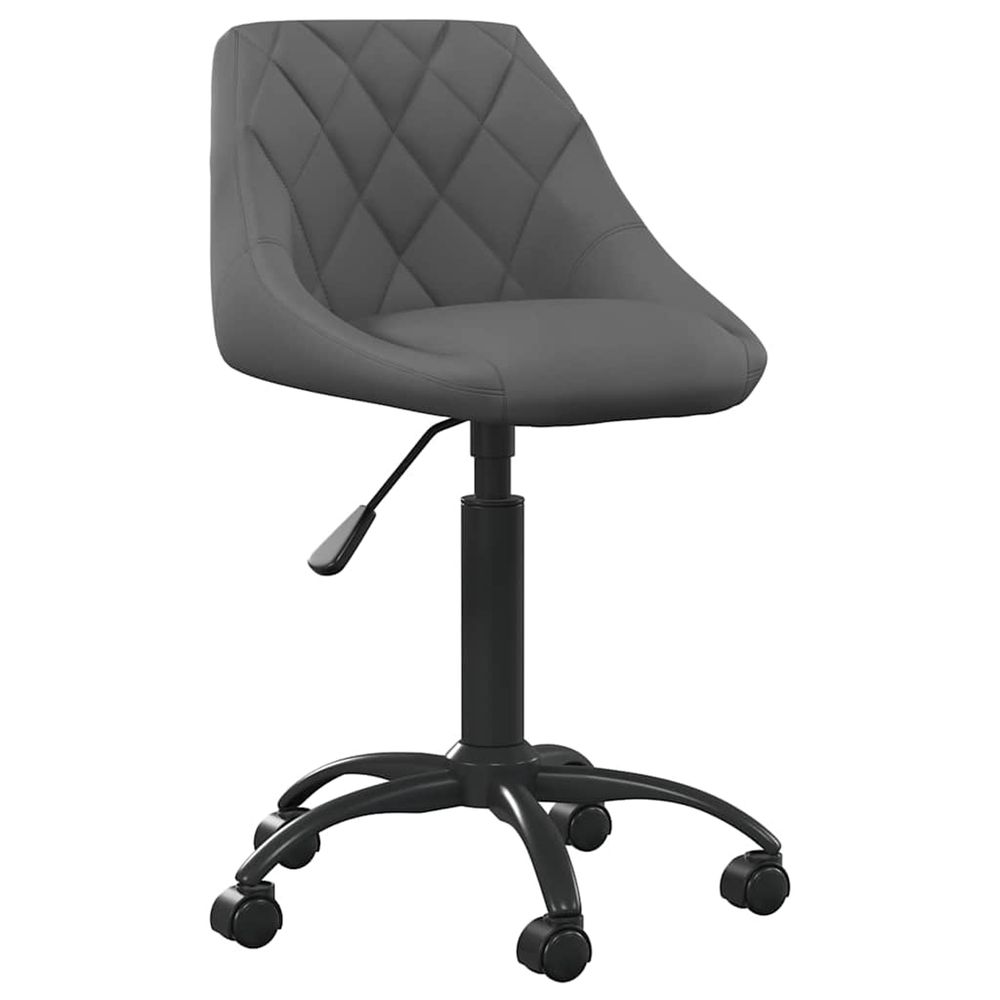 Chaise de salle à manger gris foncé velours