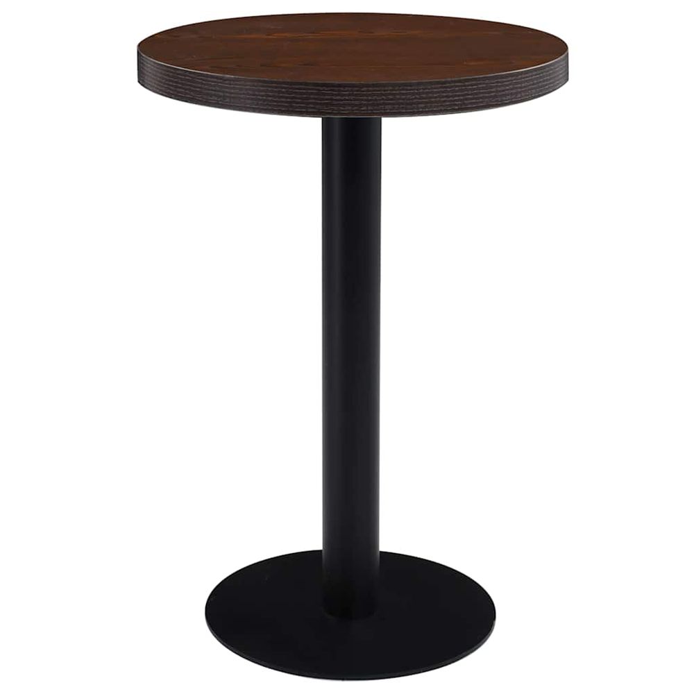 Table de bistro marron foncé 60 cm mdf