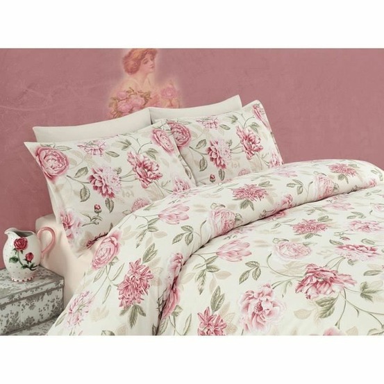 Parure de lit - housse de couette 220 x 240 + 2 taies d'oreiller 60 x 60, 65% coton- crème