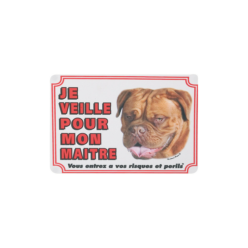 Panneau portail dogue de bordeaux chien