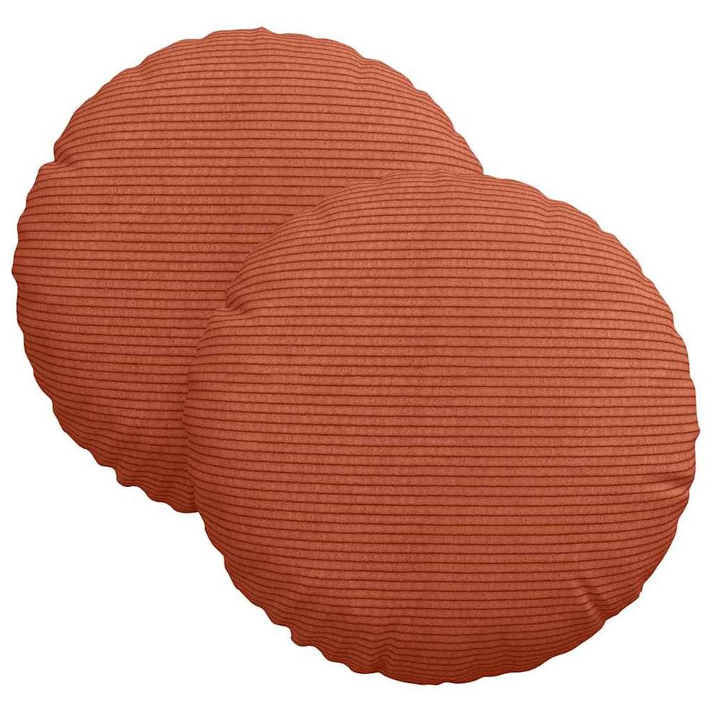 Coussins de siège 2 pc tissu en velours côtelé rouge orange