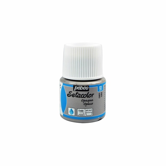 Peinture textile setacolor opaque - gris - 45 ml