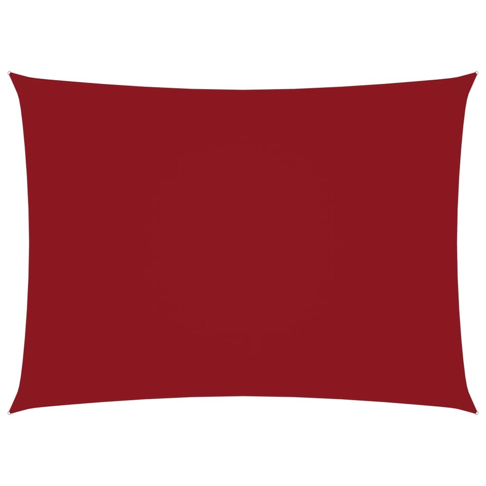 Voile toile d'ombrage parasol tissu oxford rectangulaire 2 x 4 m rouge