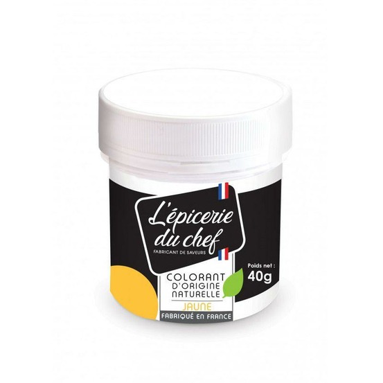 Colorant alimentaire d'origine naturelle jaune 40 g