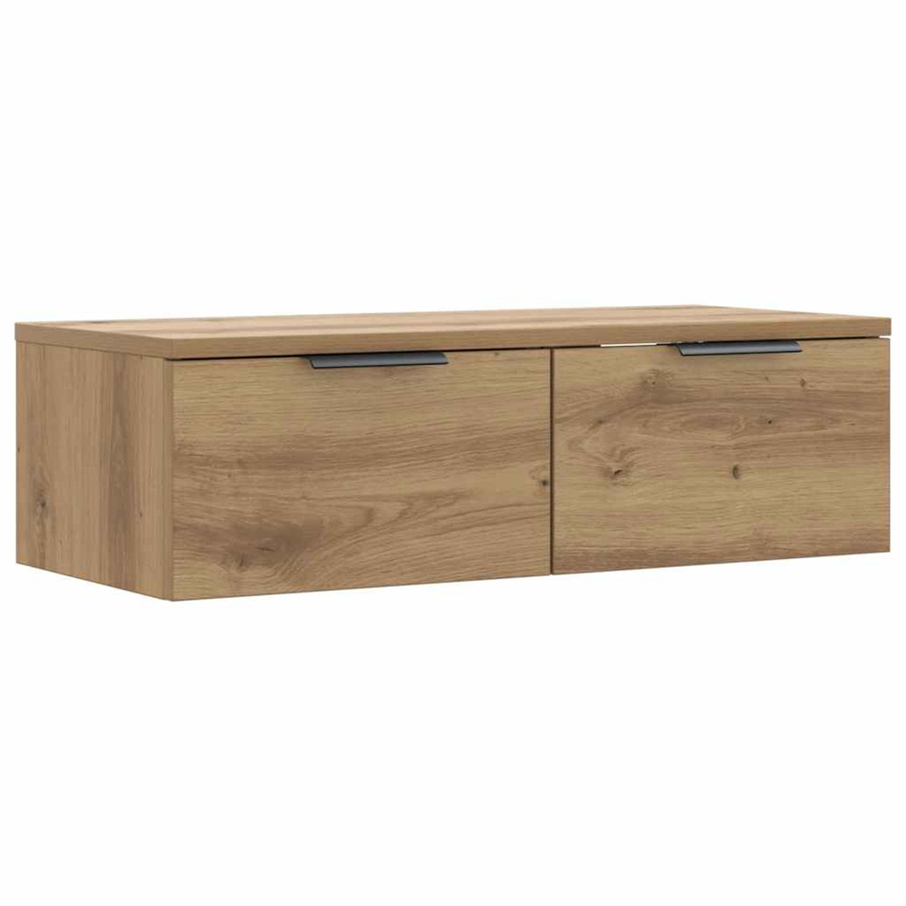 Armoire murale chêne artisanal 68x30x20 cm bois d'ingénierie