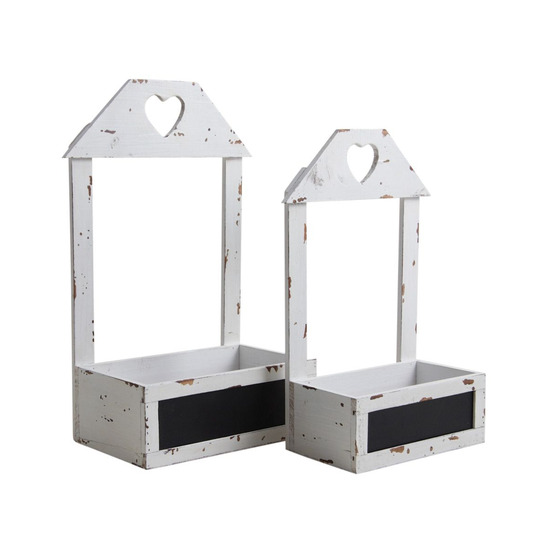 Jardinières murales en bois + ardoise (lot de 2)