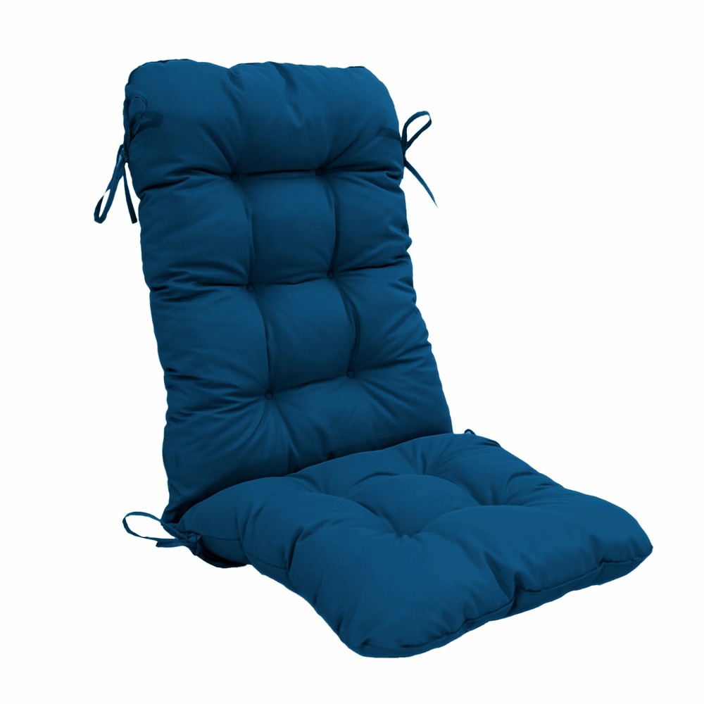 Coussin pour chaise avec dossier - capitonné - 50x120x8cm - bleu pétrole