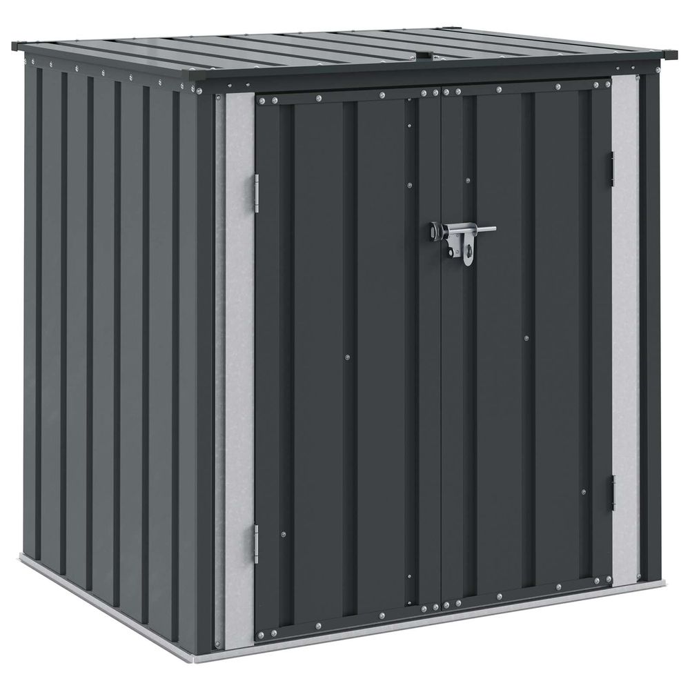 Boîte de rangement de jardin noir 101,5 x 82 x 100 cm acier