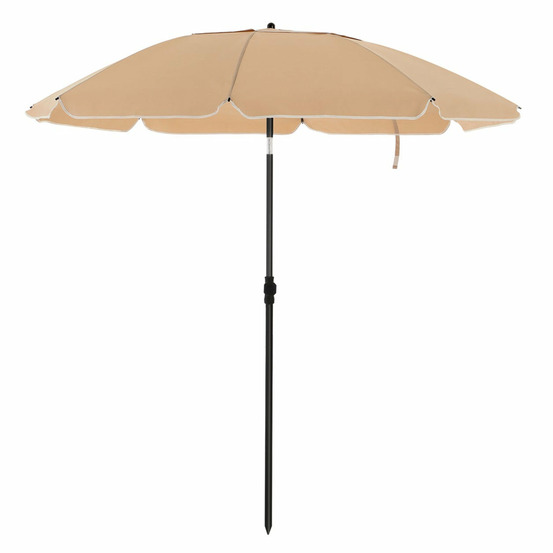 Parasol de jardin diamètre 2 m ombrelle protection upf 50+ inclinable portable résistant au vent baleines en fibre de verre a