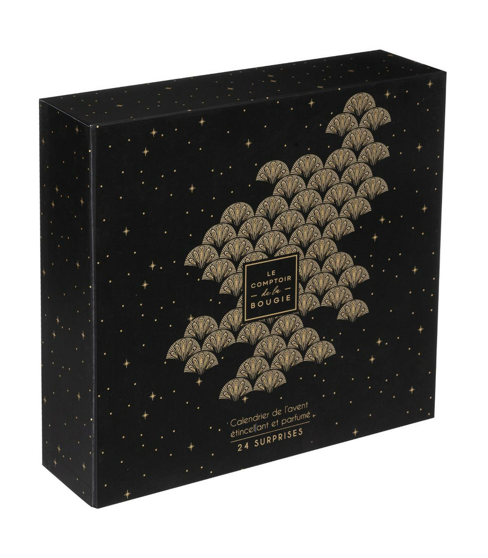 Coffret calendrier de l'avent parfumé et étincelant 24 bougies
