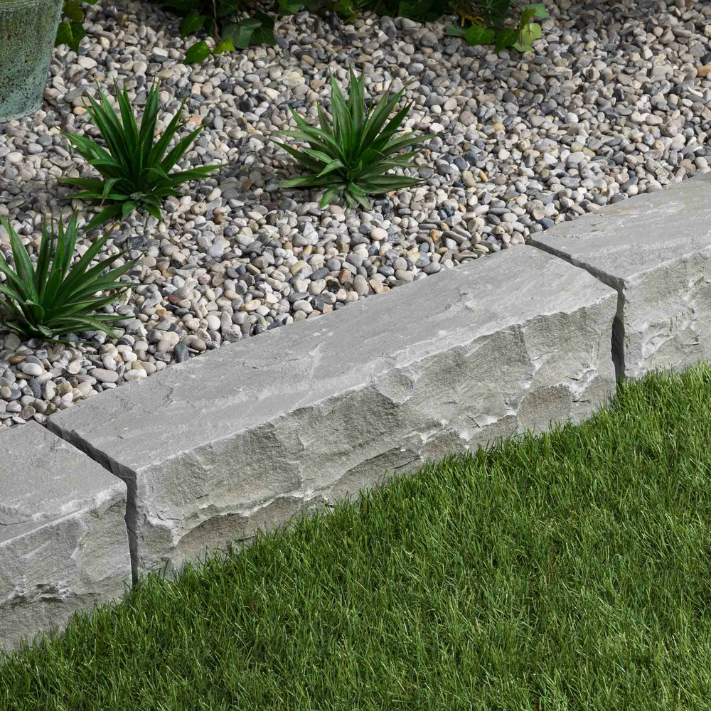 Bordure de jardin grès kandla gris 50x12x12 cm (à l'unité) - ro'ma nature