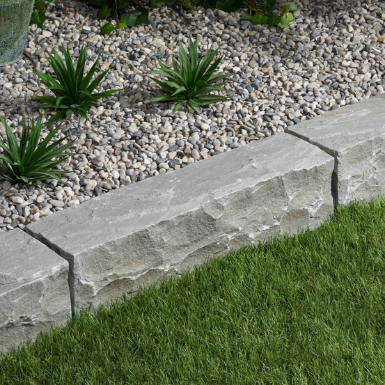 Bordure de jardin grès kandla gris 50x12x12 cm (à l'unité) - ro'ma nature