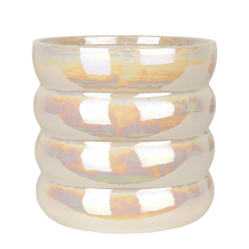 Cache-pot glow travertin - ø12 cm x h12,5 cm