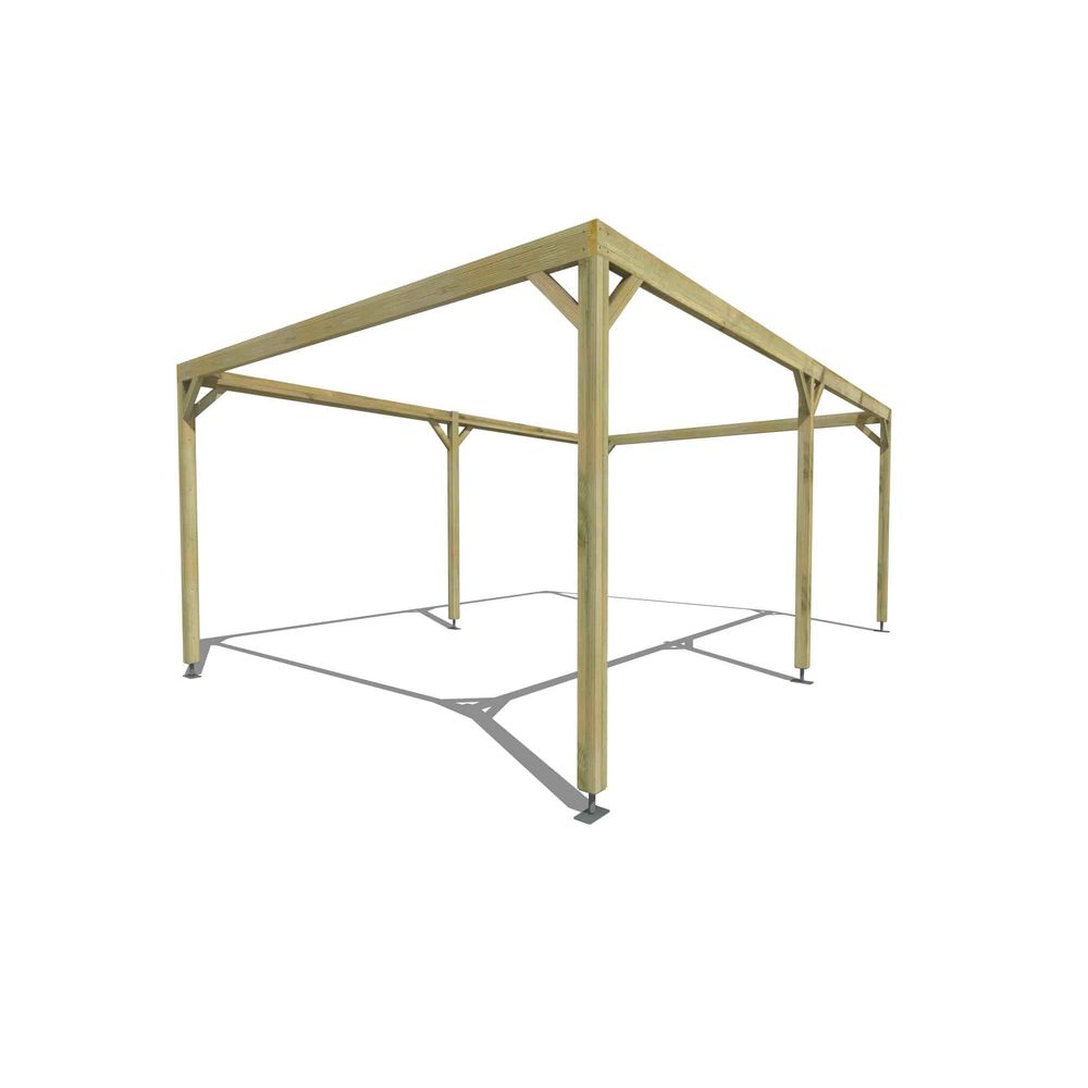 Pergola bois • 6m x 4m • indépendante • cadre simple • livraison comprise