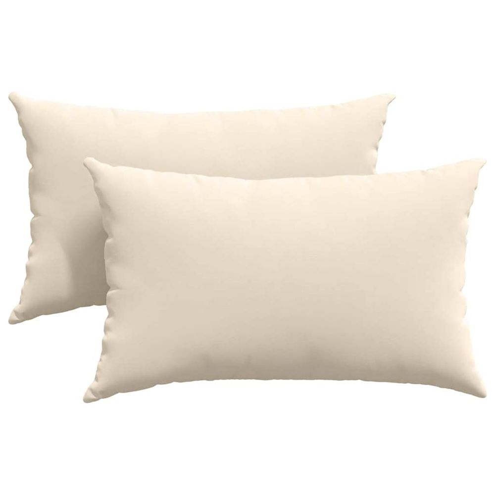 Coussins de canapé 2 pc tissu beige 50 x 30 cm