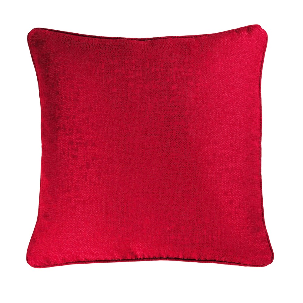 Coussin passepoil adamo jacquard rouge 60 x 60 cm
